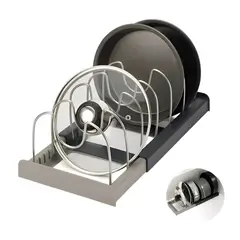GENERICO - Organizador De Tapas Y Sartenes Ajustable Para Cocina