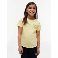 TOMMY HILFIGER - Camiseta de Para Niña corte slim con logo de cuerda