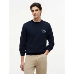 TOMMY HILFIGER - Saco de cuello redondo con logo script