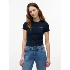 TOMMY HILFIGER - Camiseta multicolor slim de punto con logo