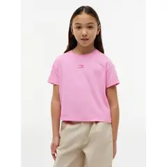 TOMMY HILFIGER - Camiseta de Para Niña corte amplio con logo tonal