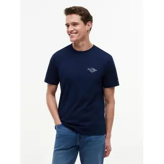 TOMMY HILFIGER - Camiseta azul de punto con logo