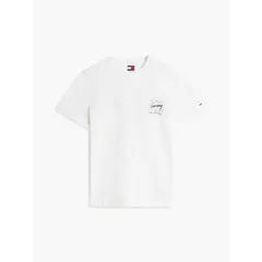 TOMMY HILFIGER - Camiseta de corte regular con logo script bordado