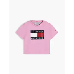 TOMMY HILFIGER - Camiseta de Para Niña corte amplio con logo Heritage