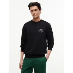 TOMMY HILFIGER - Saco de cuello redondo con logo script