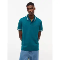 TOMMY HILFIGER - Polo de corte regular ribeteado con logo