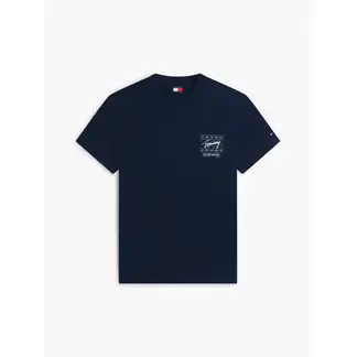 TOMMY HILFIGER - Camiseta de corte regular con logo script bordado