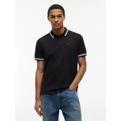 TOMMY HILFIGER - Polo de corte regular ribeteado con logo