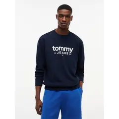 TOMMY HILFIGER - Saco de cuello redondo con logo estampado en el pecho