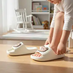 HACHE SHOES - Lindas Pantuflas De Osito De Frente Cómodas De Niñ