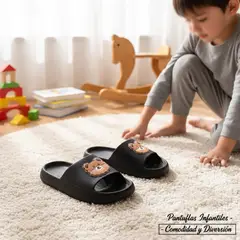 HACHE SHOES - Lindas Pantuflas De Osito De Frente Cómodas De Niñ