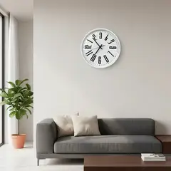 POLASUP - Reloj de Pared Redondo Minimalista Moderno Decorativo Silencioso para Hogar Sala Oficina Dormitorio