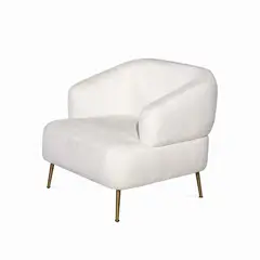 AMBIENTE LIVING - Poltrona Logan beige boucle 82X80X77cm