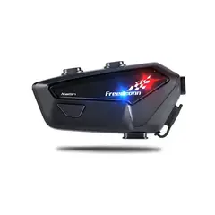 FREEDCONN - Intercomunicador Moto Fx Pro 6 Pilotos 1000mts Bluetooth 5.0 Ip67