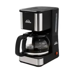 HOME ELEMENTS - Cafetera HECAI12N 12TZ Jarra De Vidrio 800W Black