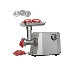 TELEVENTAS COM - Molino de Carne Eléctrico 3000W con 3 Discos de Corte y Función Reversa