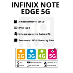 INFINIX - Celular Note Edge 5G 8GB Ram 256 GB Azul