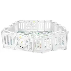 BEBESUNITA - Corral Centro de Juego Modulable Y Plegable + Tapete + 100 Pelotas REF BC-7060