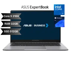 ASUS - PORTATIL EXPERTBOOK INTEL CORE 5 210H RAM 32GB SSD 512GB WIN11 PRO