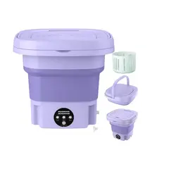 GENERICO - Lavadora Portátil Plegable Multifuncional Mini Lavadora Compacta Ideal Viajes, Hogar y Ropa Delicada
