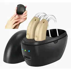 COLOR - Audífonos Recargables Amplificadores De Sonido X2 unidades Piel