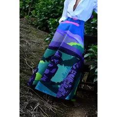 PINEAPPLES DON'T HAVE SLEEVES - Falda Midi con Estampado Parque San Agustín