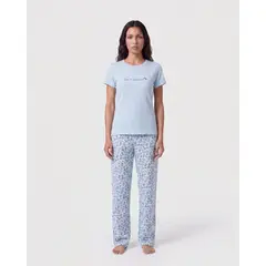 PATPRIMO - Pijama Para Mujer M/C P/L Marca Azul #30040287