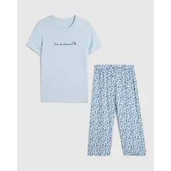 PATPRIMO - Pijama Para Mujer M/C Capri Marca Azul #30040313