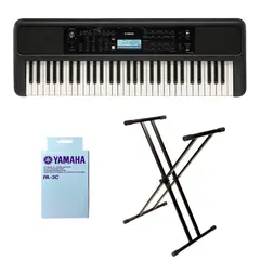 YAMAHA - Teclado Organeta Psr-e383 + Adaptador + Base Doble