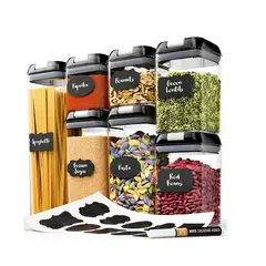GENERICO - Organizador Frasco Hermetico Cocina Tupper Recipiente Set X7