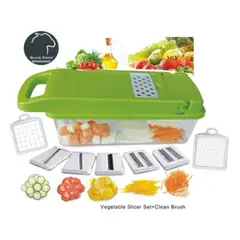 GENERICO - Rallador Picador Frutas Verduras Manual 16en1 Cocina Hogar