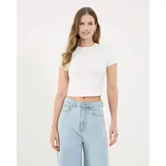 OSTU - Camiseta Mujer M/C Blanco Poliéster 40091497-197