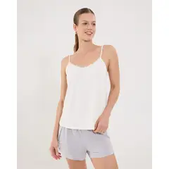 OSTU - Camiseta De Mujer Manga Sisa Color Marfil #40092493