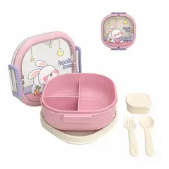 GENERICO - Tupper Infantil Porta Hermético Lunch Box Con Compartimiento