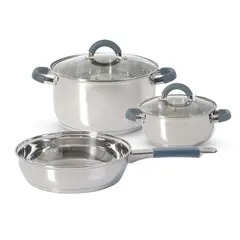 HOME ELEMENTS - Bateria De Cocina HEBA5SS 5 Pz Acero Inoxidable