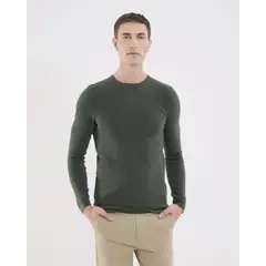 OSTU - Saco Para Hombre Cuello Redondo Color Verde 60330033