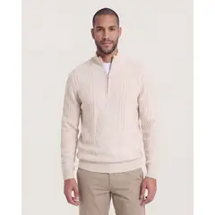 OSTU - Saco Para Hombre Cuello Alto Marca Beige 60330049