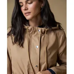 ESPRIT - Chaqueta para mujer con capucha y cintura ajustable Versátil
