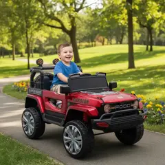 GENERICO - Carro Eléctrico Para Niños 4x4 Llanta Goma Cremoto Ref22f