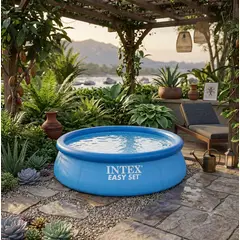 INTEX - Piscina Inflable Redonda Easy Set 28106 Liso De 2.44m