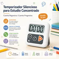 GENERICO - Temporizador Digital OS-216 Silencioso Cuenta Regresiva y Progresiva