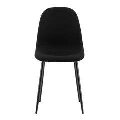 RTA DESIGN - Set de 4 Sillas de Comedor Margarita, Negro, con Espaldar y Diseño Moderno