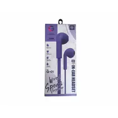 GENERICO - Audifonos de cable bluetooth morado