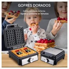 SOKANY - Wafflera Profesional 1600w Doble Calentamiento