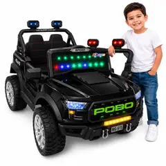 GENERICO - Carro Eléctrico Infantil 12V para 2 Niños con Control Remoto y Luces LED