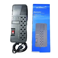 UNITEC - Regulador de Voltaje Tomas Protección para Computadores y Electrónicos Regulador Protección