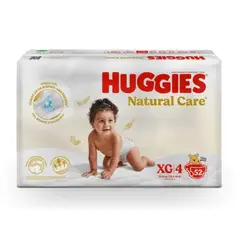 HUGGIES - Pañales Natural Care XG 52 Unidades