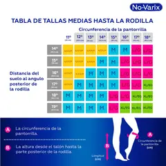 NO VARIX - Calcetin No-Varix 15-20 Azul Aguamarina Trasparente Talla L