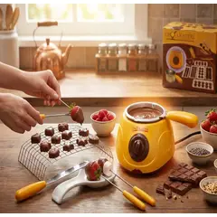 GENERICO - Olla Para Derretir Chocolate Juego De Fondue Eléctrica Molde Color Amarillo
