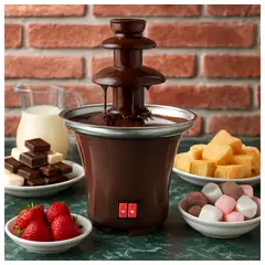 NOBELSOUND - Mini Fuente Fondue De Chocolate 2 Niveles Eléctrica